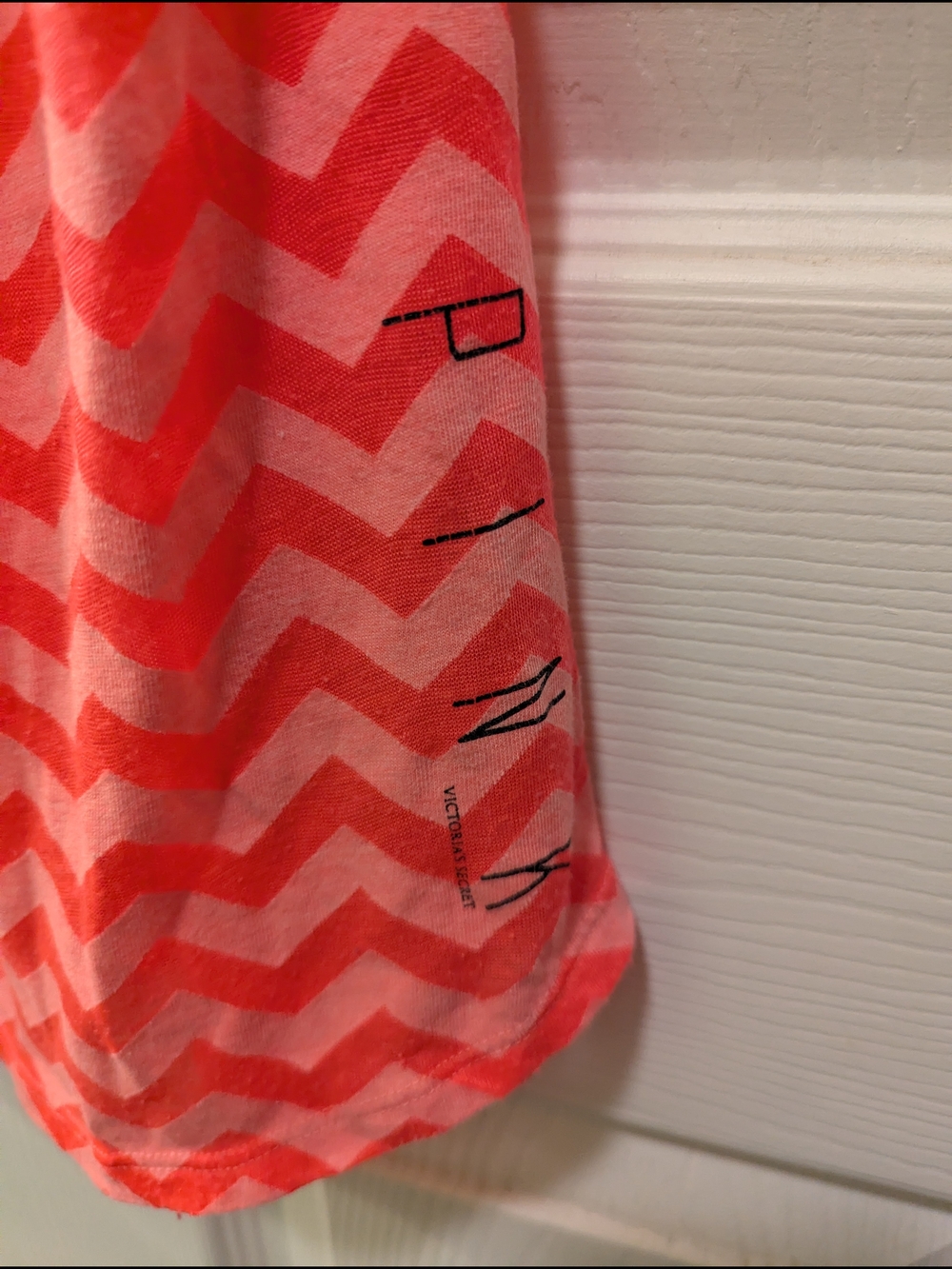PINK Victoria's Secret Coral Chevron Tank Top - Picture 5 of 11
